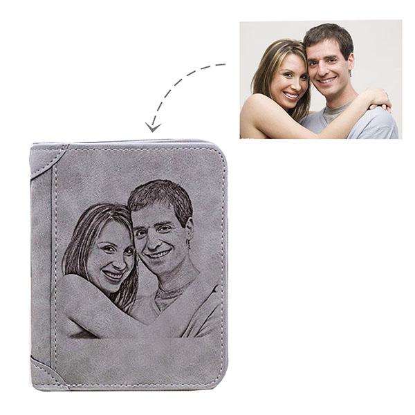 Personalized Soft Leather Sketch Wallet